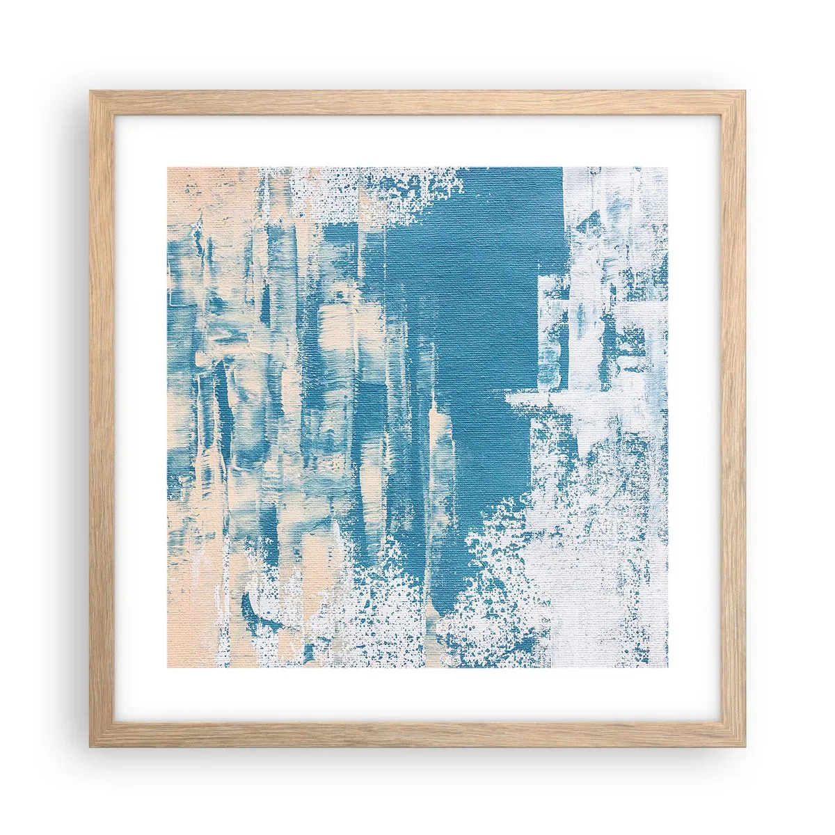 Plagát v ráme zo svetlého duba - Cez cencúľ - 40x40 cm