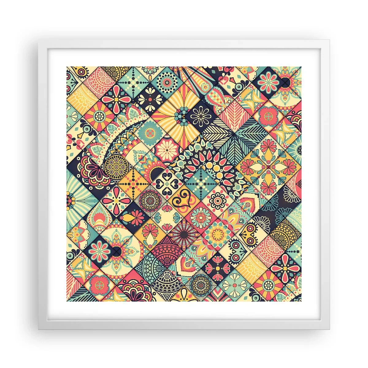 Plagát v bielom ráme - Marocká vízia - 50x50 cm