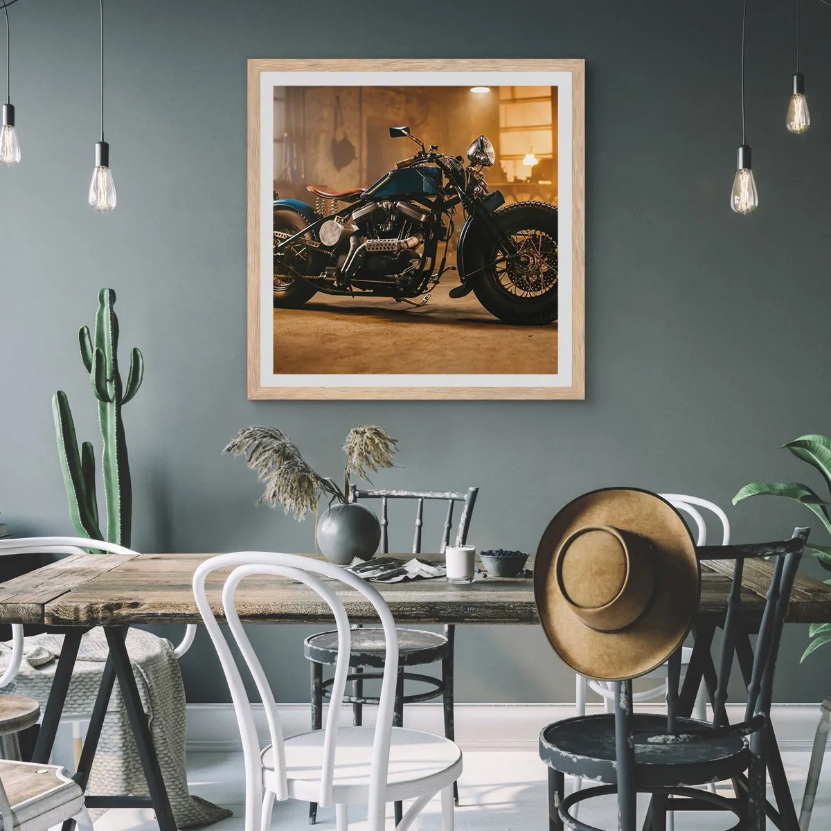 Plagát v ráme zo svetlého duba - Môžem všetko - 30x30 cm