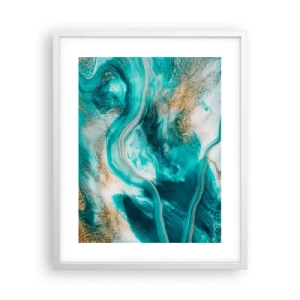 Plagát v bielom ráme - Rieka zlata - 40x50 cm