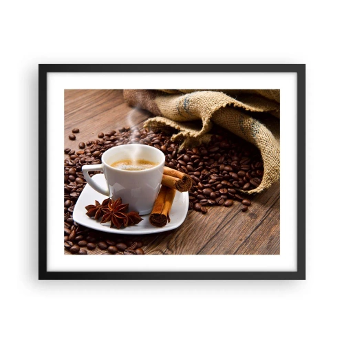 Plagát v čiernom ráme - Pikantná chuť a aróma - 50x40 cm