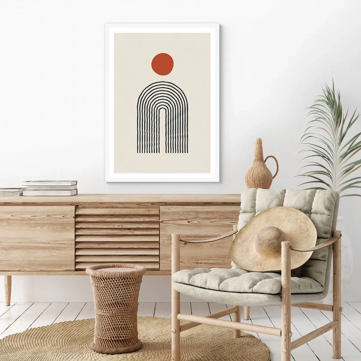Plagát v bielom ráme - Magnetizmus tvarov a farieb - 61x91 cm