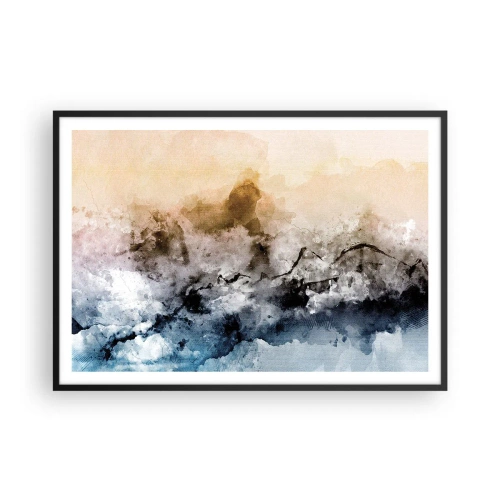 Plagát v čiernom ráme - Ponorené do mračná hmly - 100x70 cm