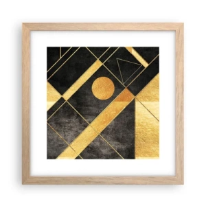Plagát v ráme zo svetlého duba - Slnko púšte - 30x30 cm