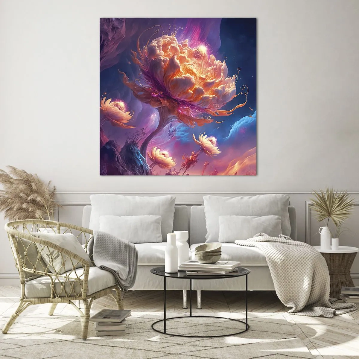 Obraz na skle - Iný svet - 40x40 cm