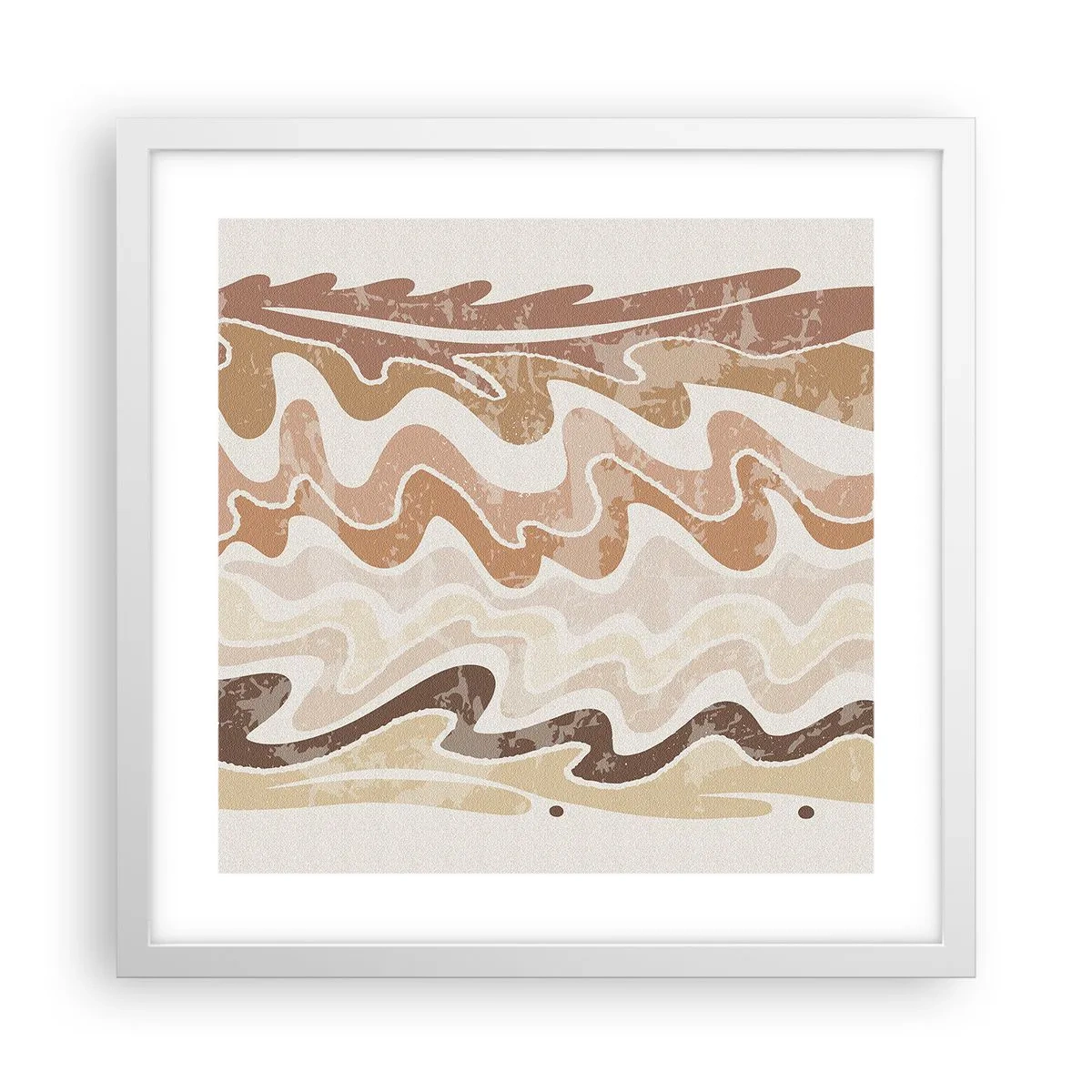 Plagát v bielom ráme - Dobrá energia – dobré emócie - 40x40 cm