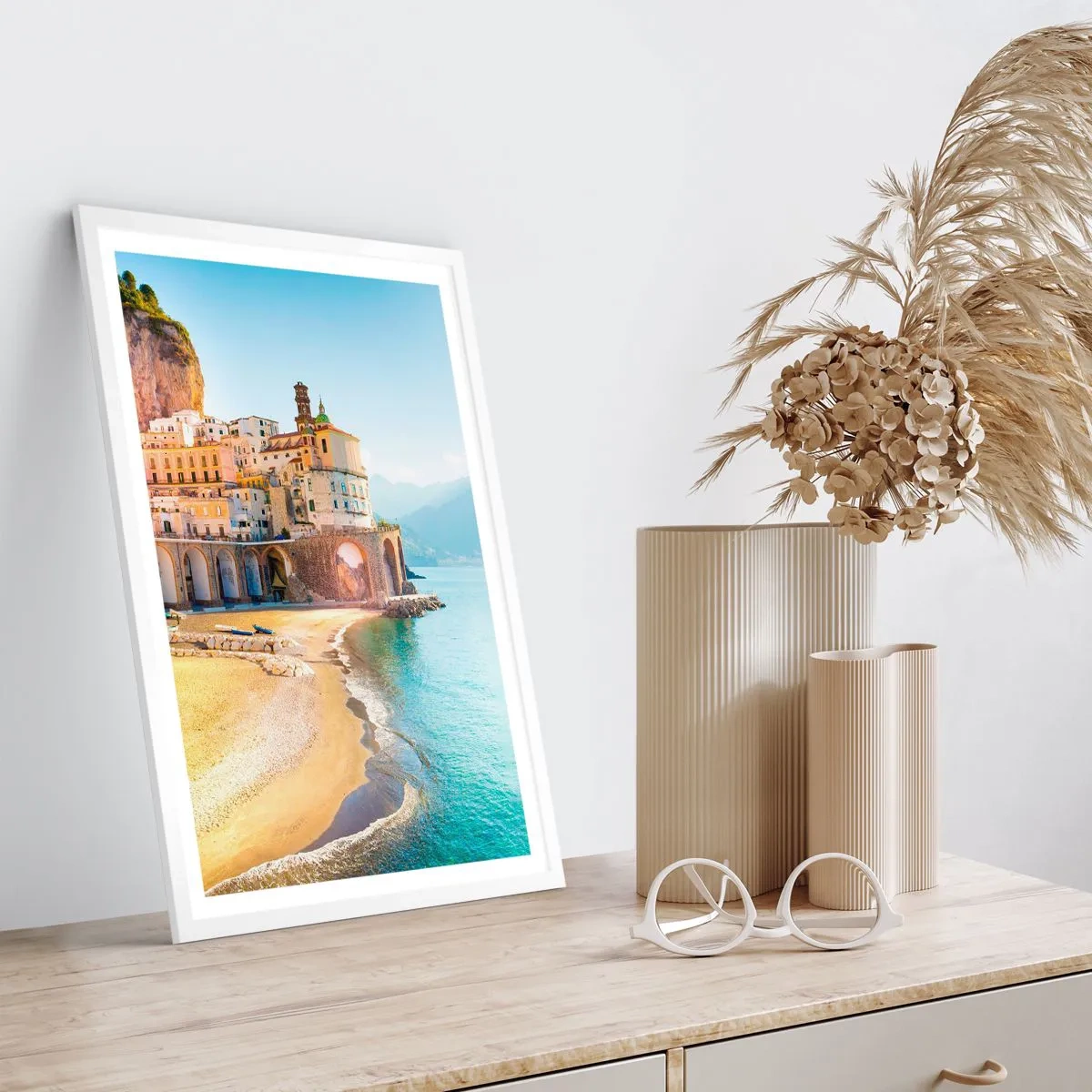 Plagát v bielom ráme - Výnimočné mesto - 70x100 cm