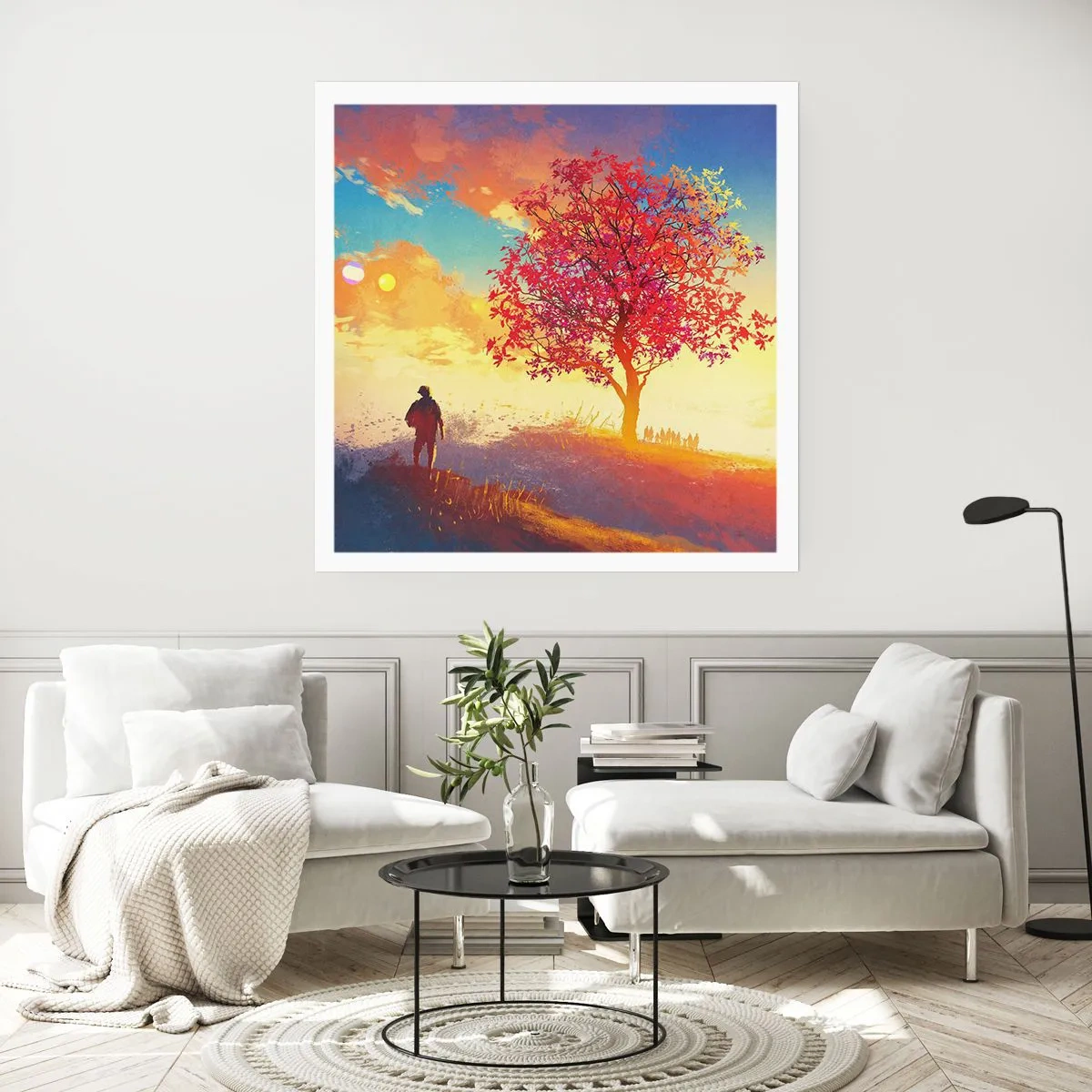 Plagát - Pútnik pri cieli - 30x30 cm