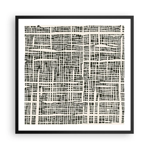 Plagát v čiernom ráme - Tkaná kompozícia - 60x60 cm