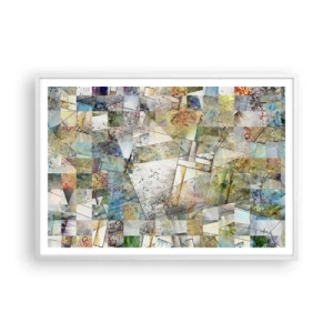 Plagát v bielom ráme - Geometrické preskupenie - 100x70 cm
