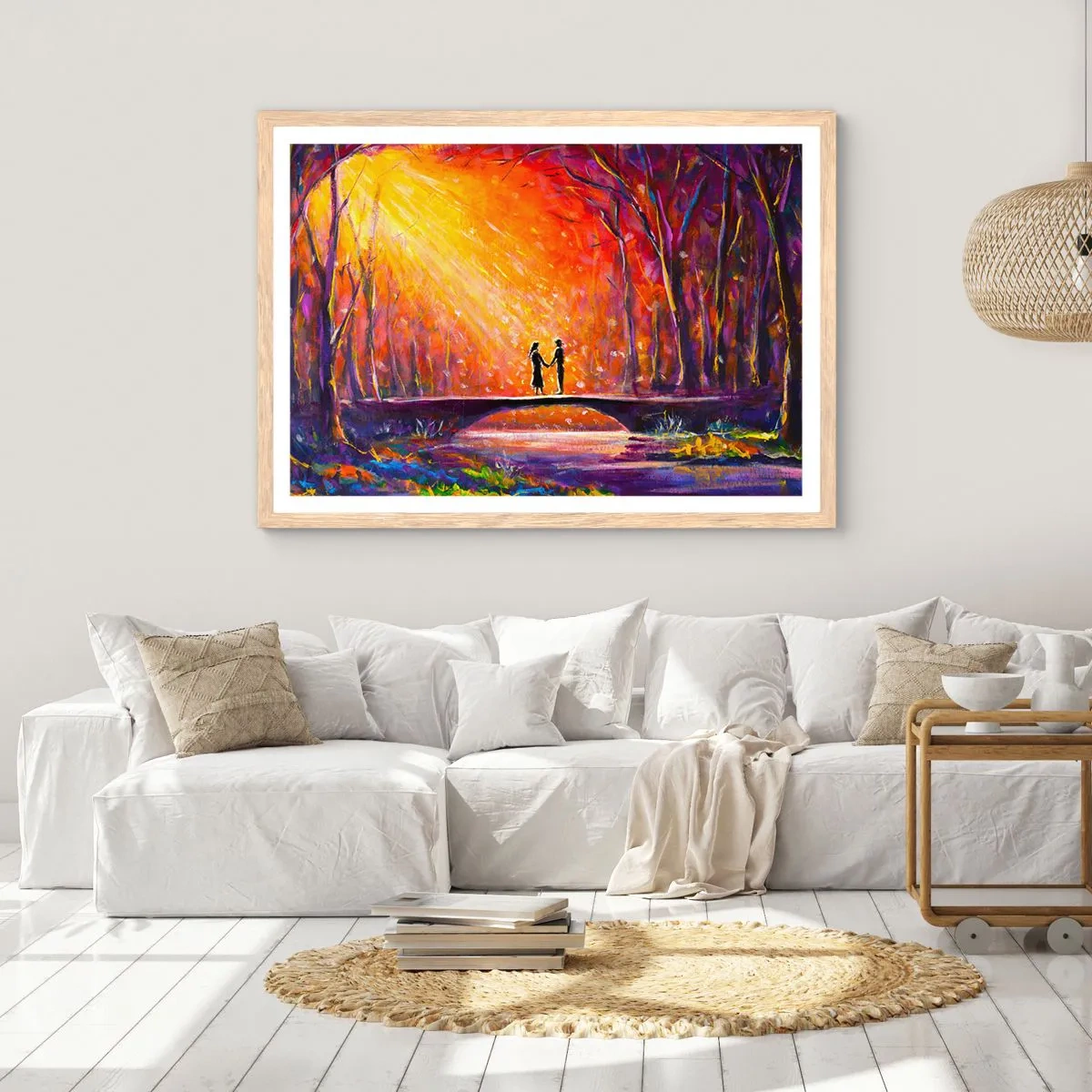 Plagát v ráme zo svetlého duba - Nebo ich tiež miluje - 70x50 cm