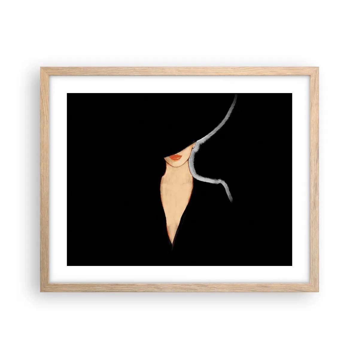Plagát v ráme zo svetlého duba - Elegancia a štýl - 50x40 cm