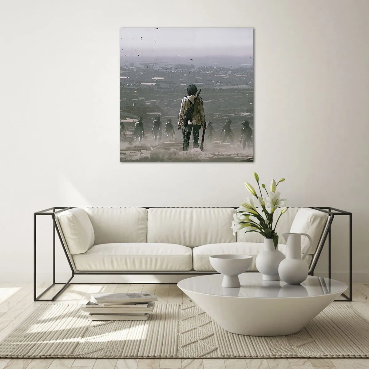 Obraz na skle - Posledný spravodlivý? - 50x50 cm