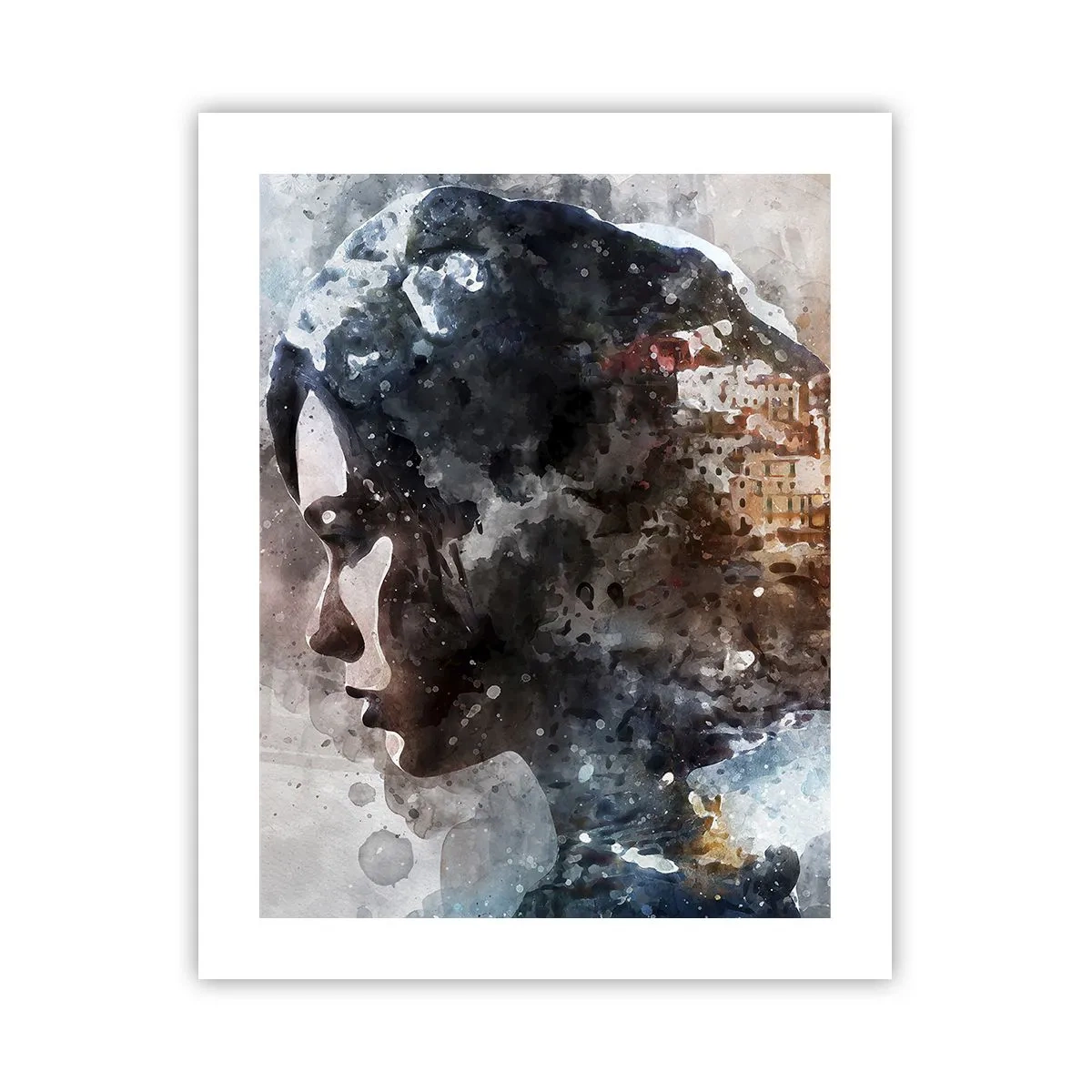 Plagát - Príbeh o dievčati s mestom v pozadí - 40x50 cm