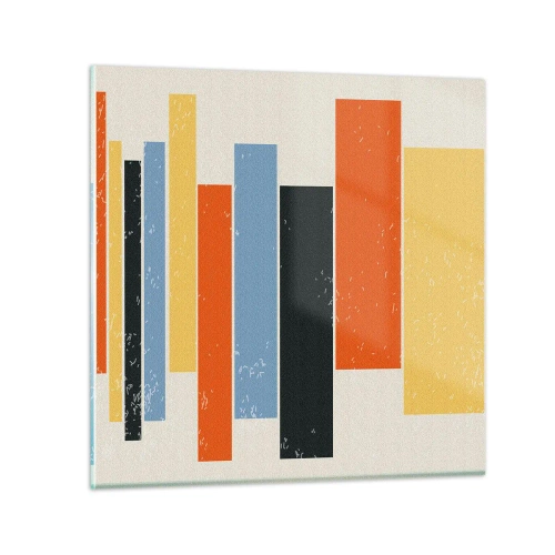 Obraz na skle - Záznam hudby - 50x50 cm