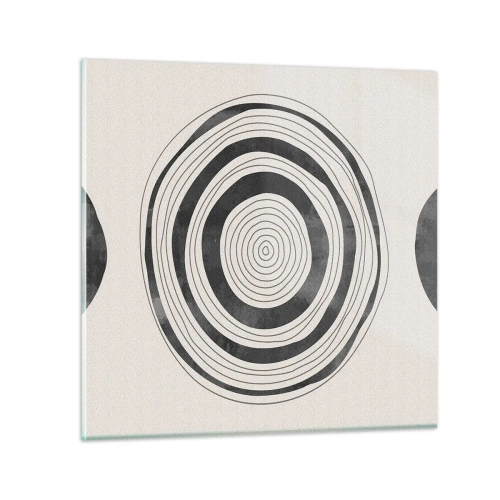 Obraz na skle - Dôležité je to, čo je uprostred - 50x50 cm