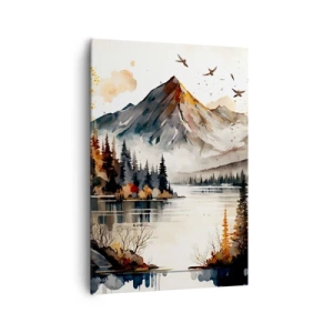Obraz na plátne - Zlatá jeseň na horách - 70x100 cm