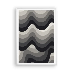 Plagát v bielom ráme - Vlna za vlnou - 70x100 cm