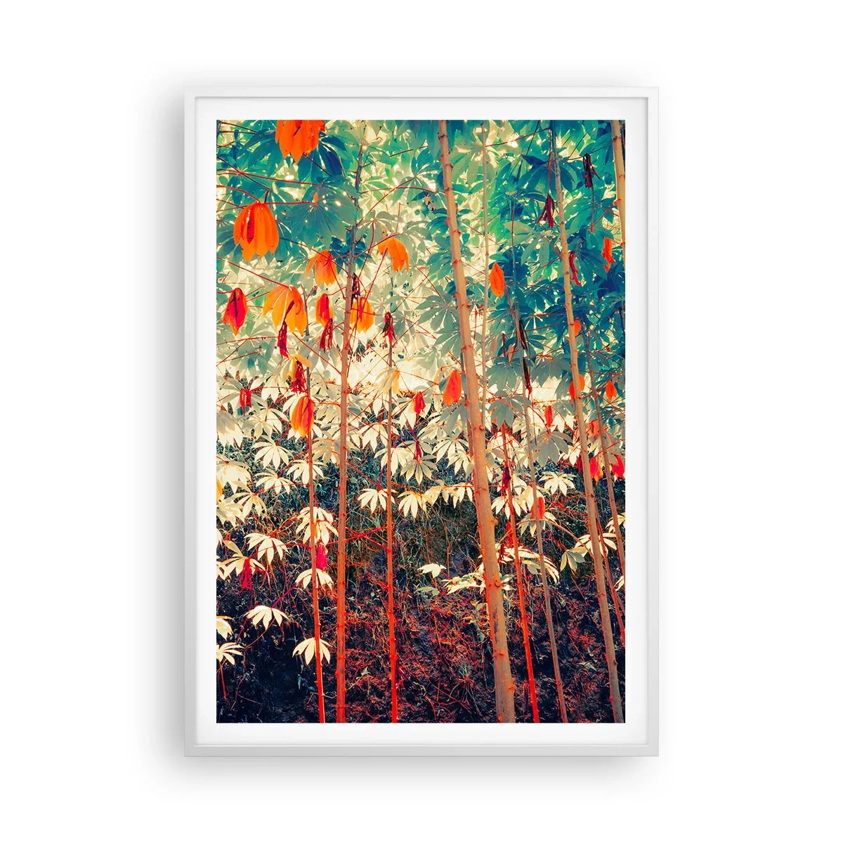 Plagát v bielom ráme - Tajný život listov - 70x100 cm