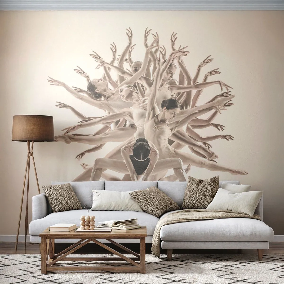 Fototapeta Premium Canvas - Rozkvet v tanci - Abstrakcia, Kus, balet - 450x315 cm