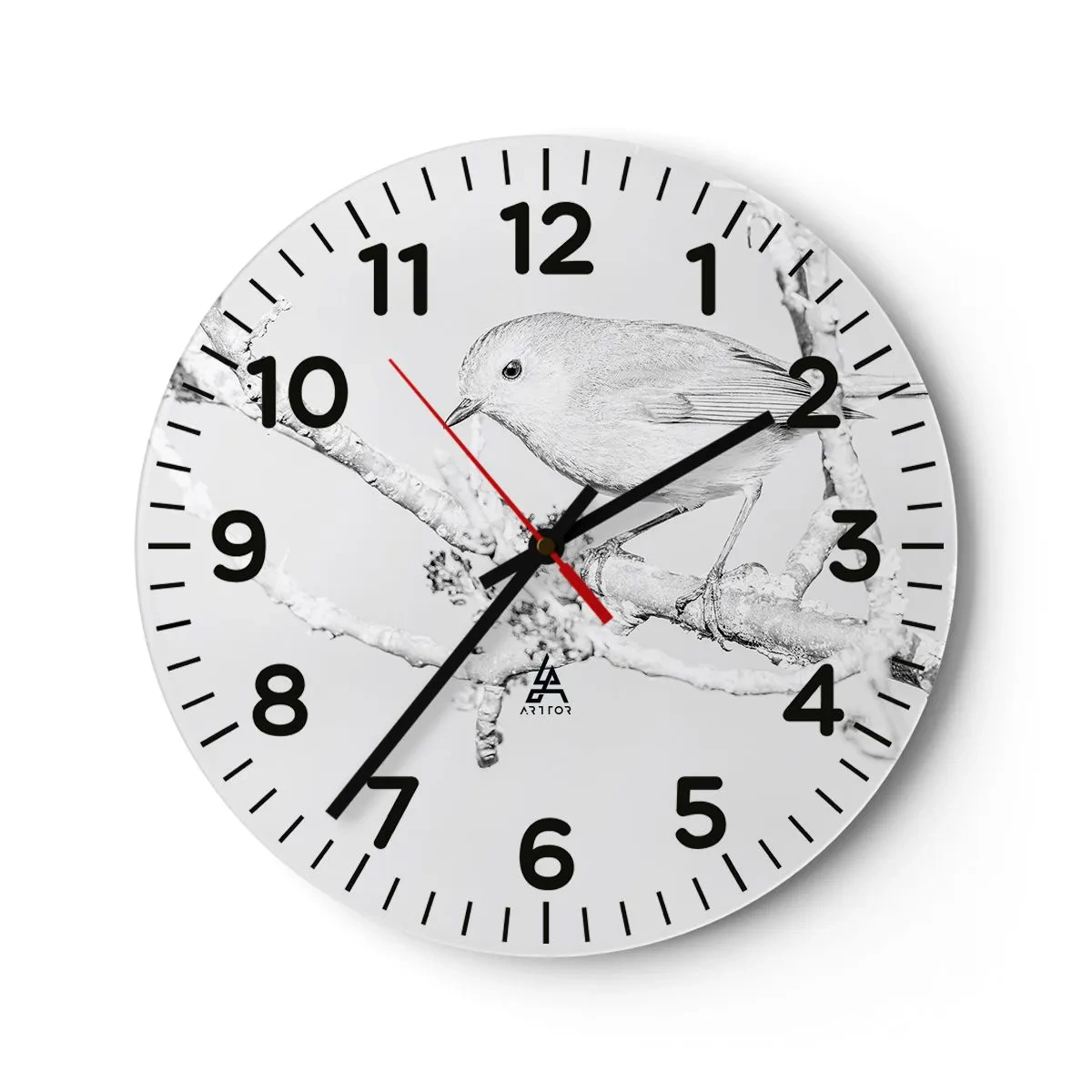 Nástenné hodiny - Zimné ráno - 40x40 cm