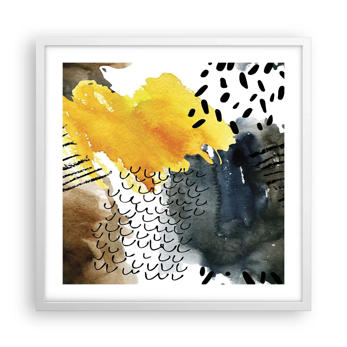 Plagát v bielom ráme - Stretnutie živlov - 50x50 cm