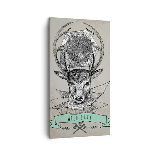 Obraz na plátne - Videnie sv. Huberta - 45x80 cm