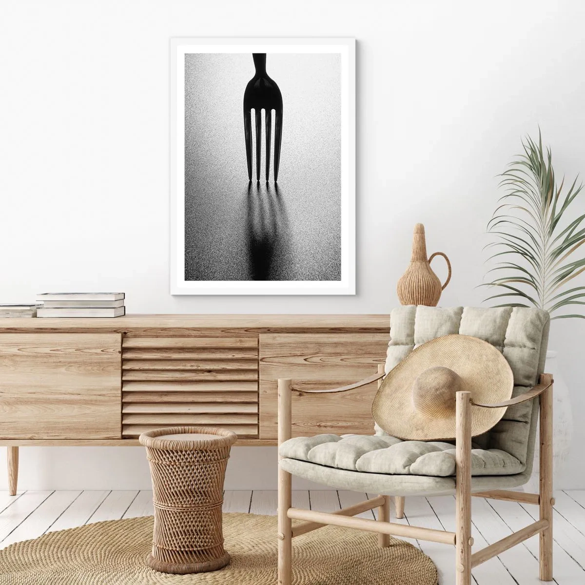 Plagát v bielom ráme - Svetlo a tieň - 61x91 cm