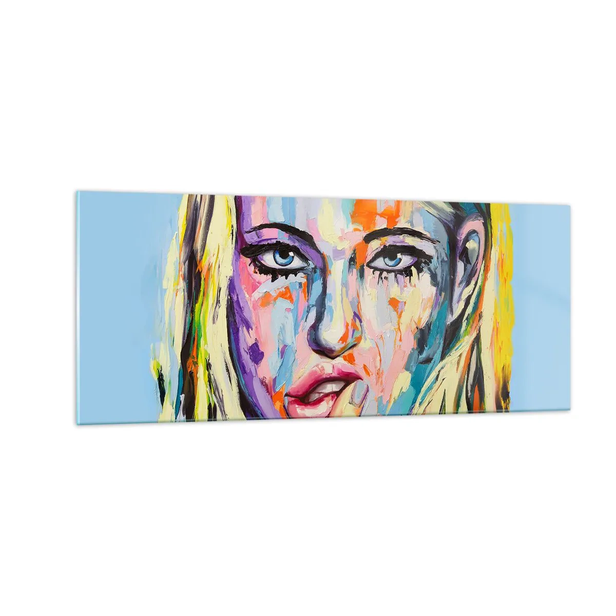 Obraz na skle - Pozri sa jej priamo do očí - 100x40 cm