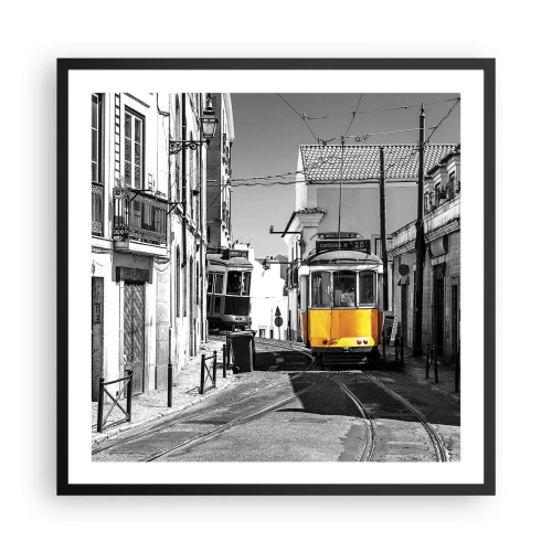 Plagát v čiernom ráme - Duch Lisabonu - 60x60 cm