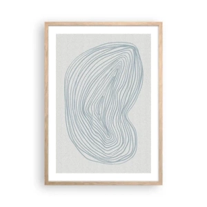 Plagát v ráme zo svetlého duba - Úsmev kvapky - 50x70 cm