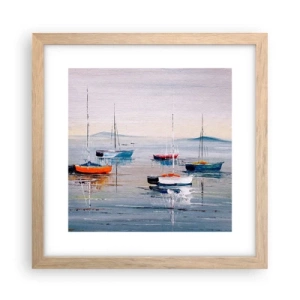 Plagát v ráme zo svetlého duba - Zaslúžený odpočinok - 30x30 cm