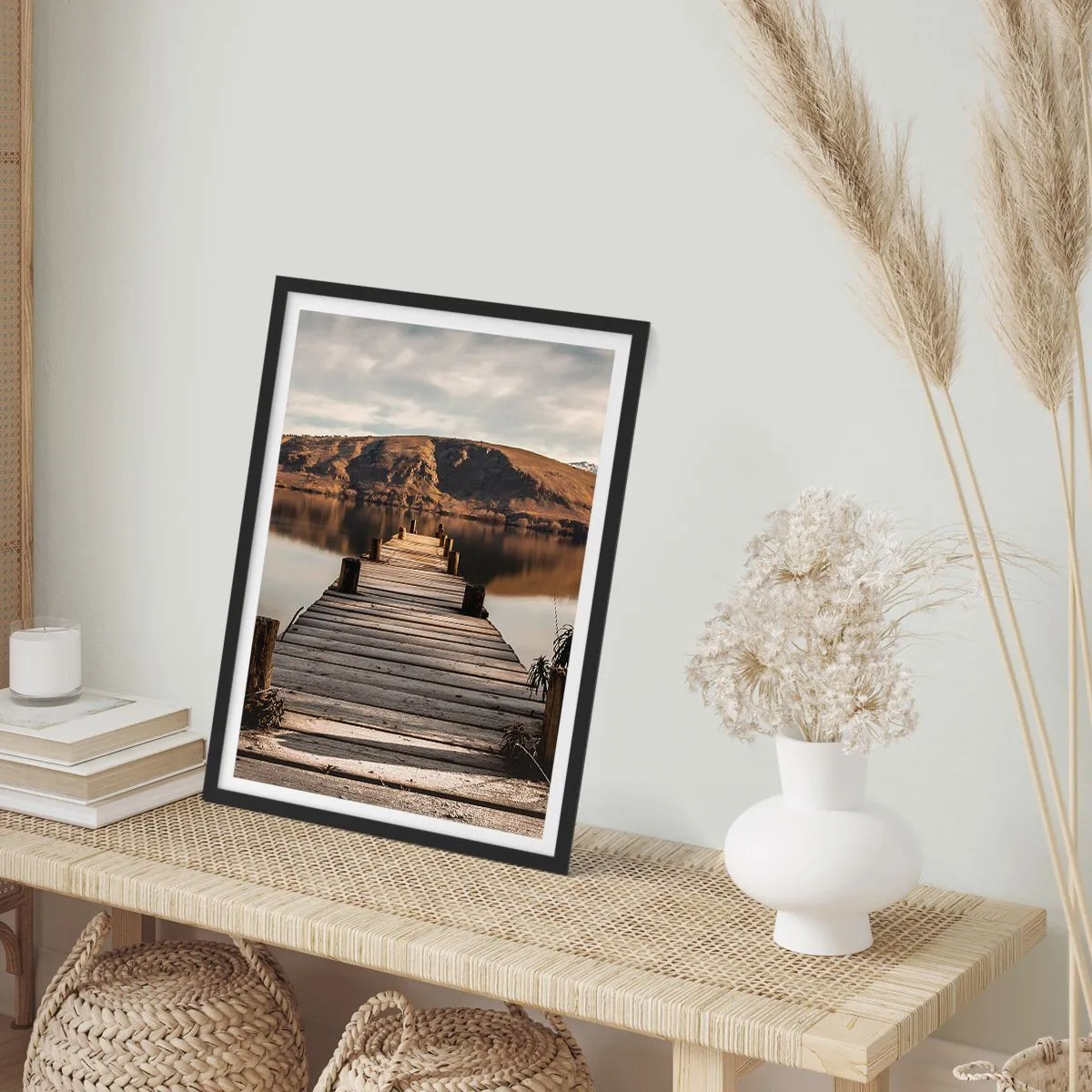 Plagát v čiernom ráme - Krajina v tichu - 30x40 cm