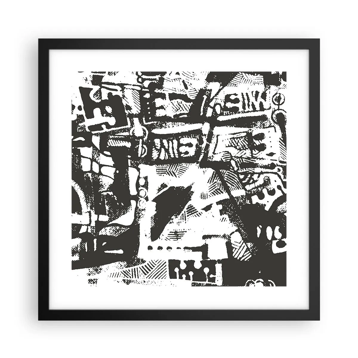 Plagát v čiernom ráme - Poriadok alebo chaos? - 40x40 cm
