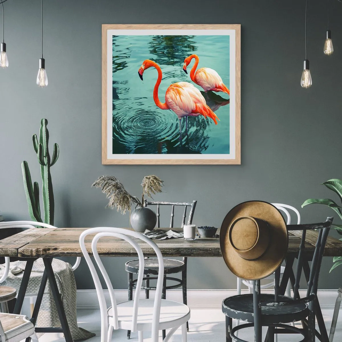 Plagát v ráme zo svetlého duba - Teraz sme v móde - 60x60 cm
