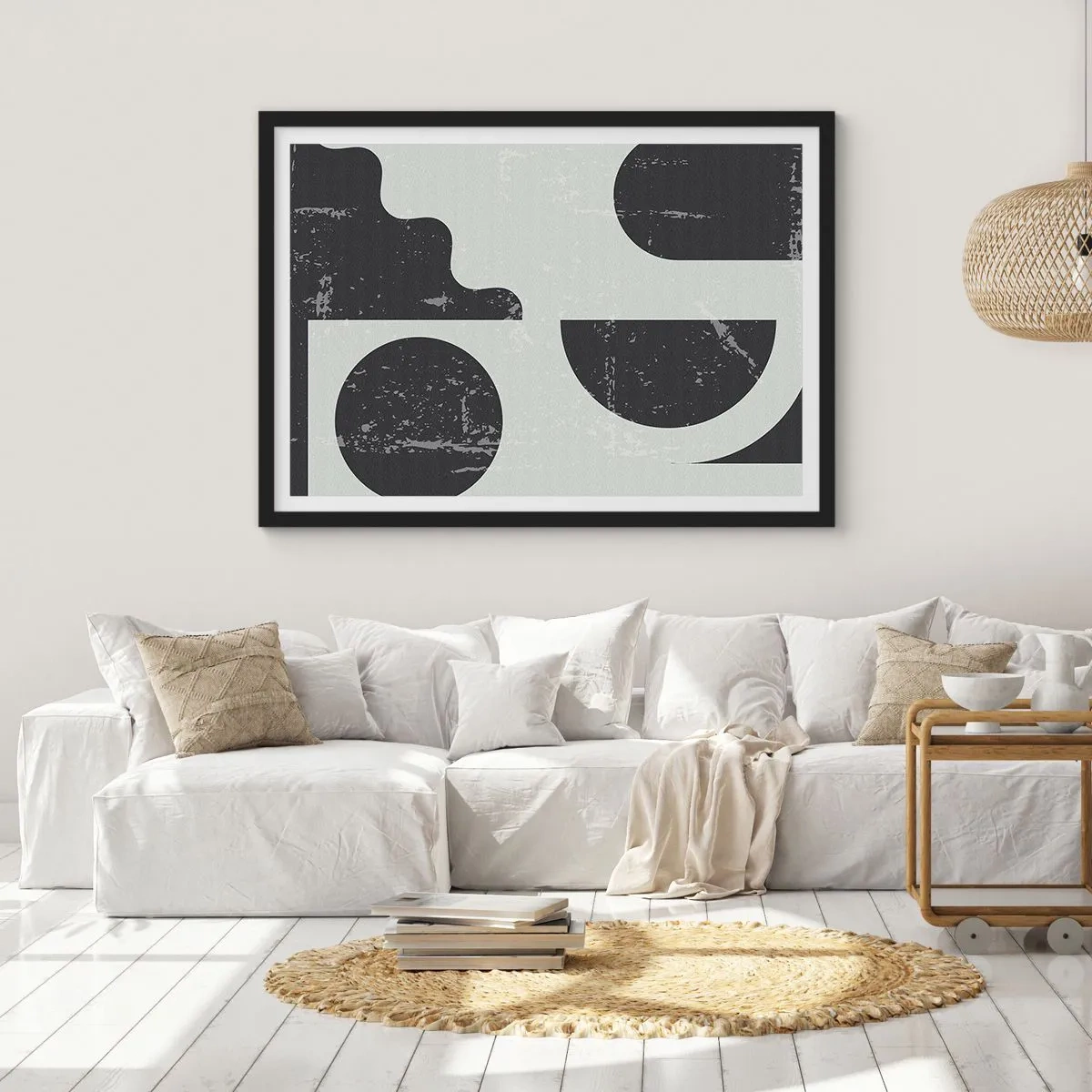 Plagát v čiernom ráme - Kompozícia nad a pod - 70x50 cm