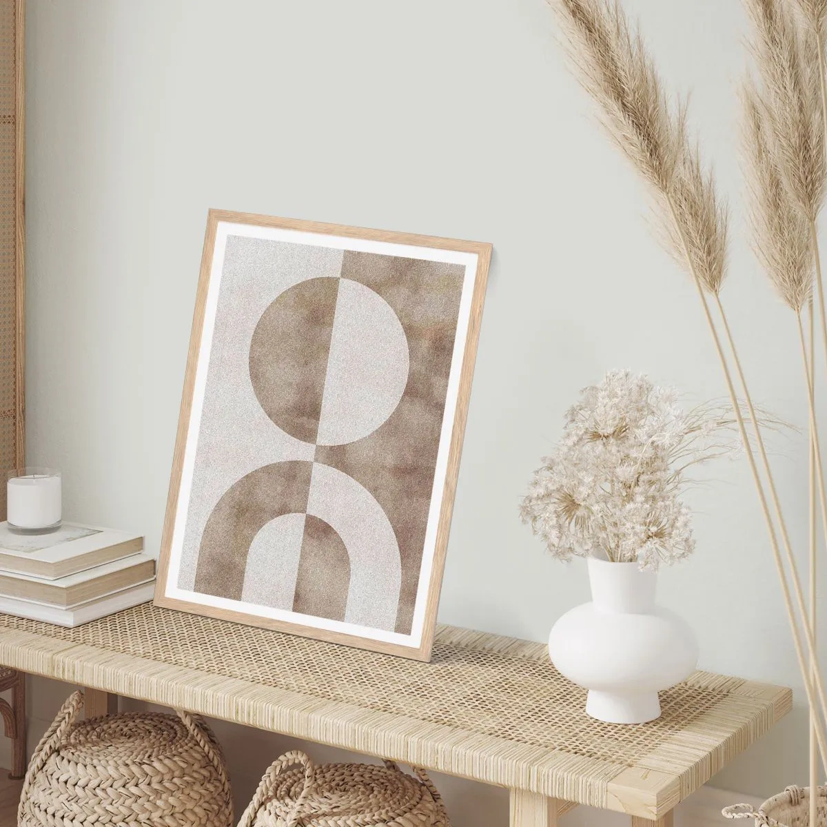 Plagát v ráme zo svetlého duba - Podobnosti a rozdiely - 40x50 cm