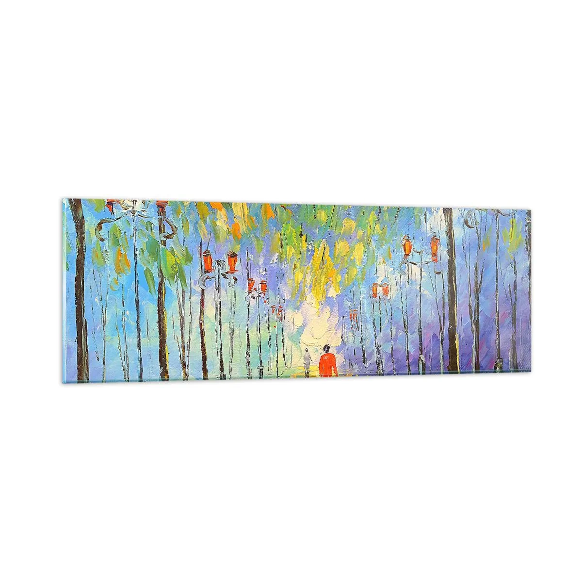 Obraz na skle - Nočná pieseň dažďa - 90x30 cm