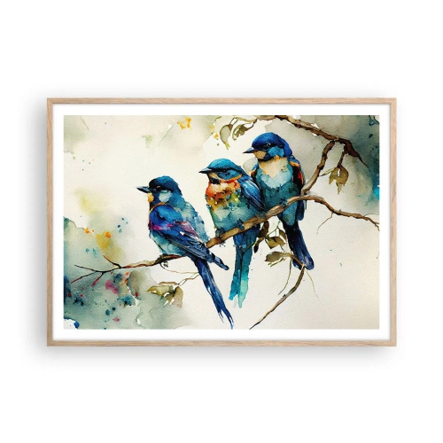 Plagát v ráme zo svetlého duba - Urazil sa? - 100x70 cm