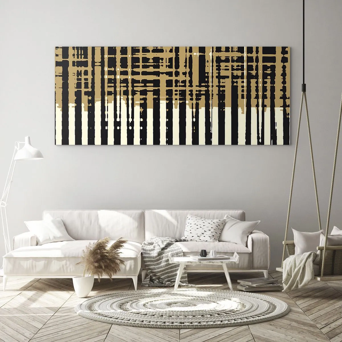 Obraz na skle - Architektonická abstrakcia - 120x50 cm