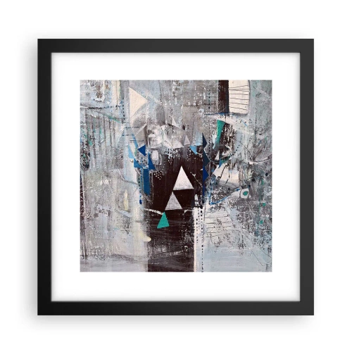 Plagát v čiernom ráme - Prednostné poradie trojuholníkov - 30x30 cm