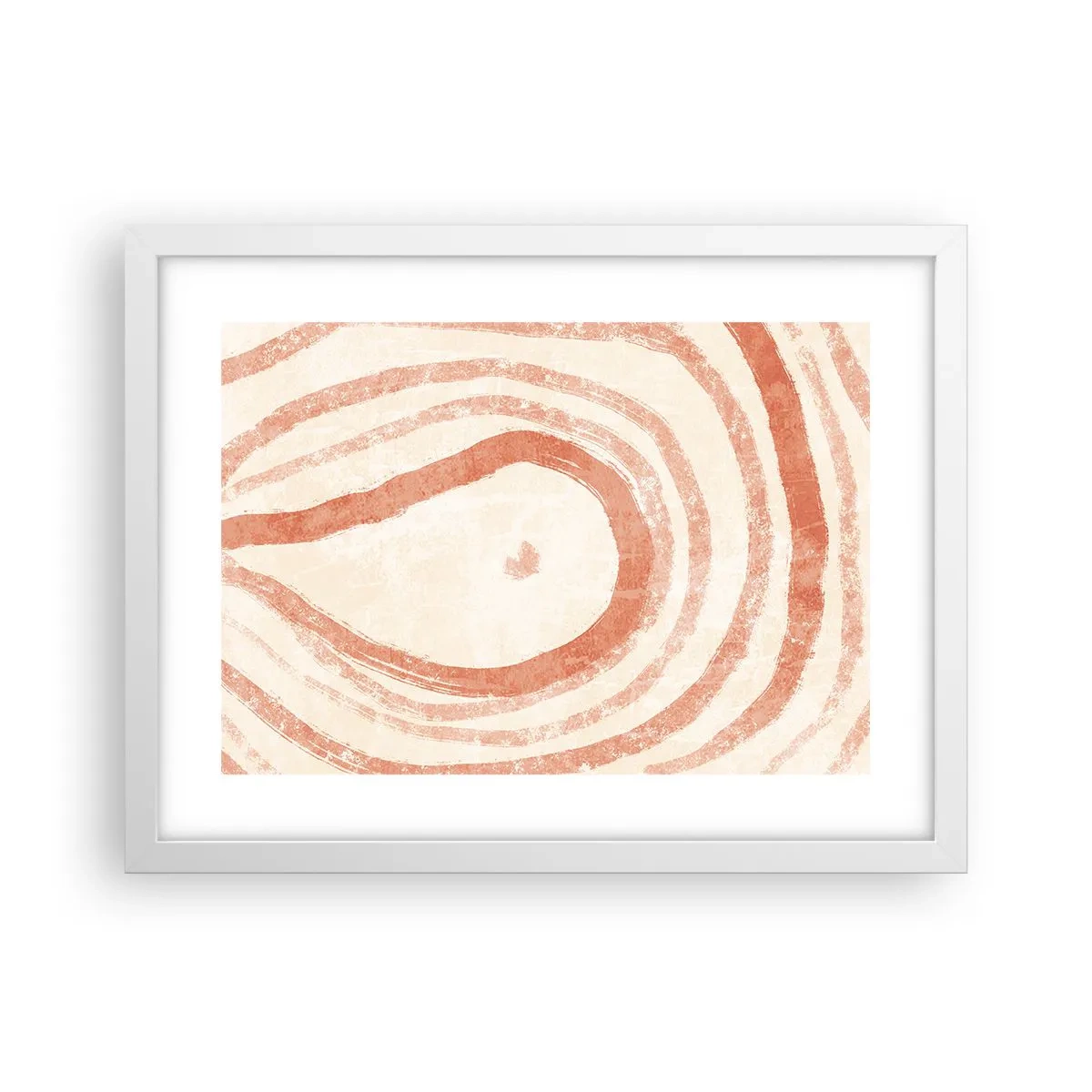 Plagát v bielom ráme - Koralové kruhy – kompozícia - 40x30 cm