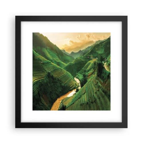 Plagát v čiernom ráme - Vietnamské údolie - 30x30 cm