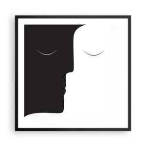 Plagát v čiernom ráme - Jednota protikladov - 60x60 cm