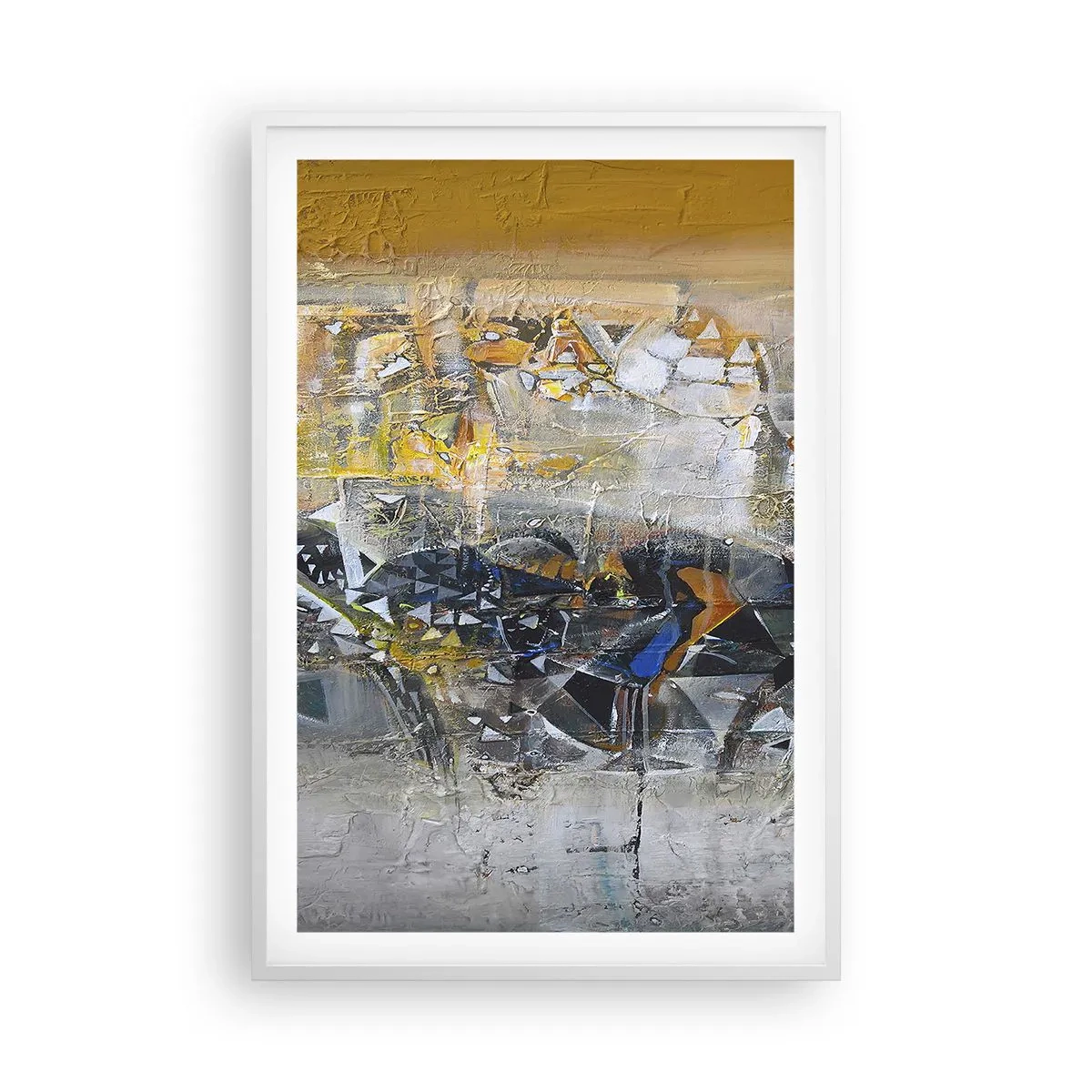 Plagát v bielom ráme - Všetko sa podarí - 61x91 cm