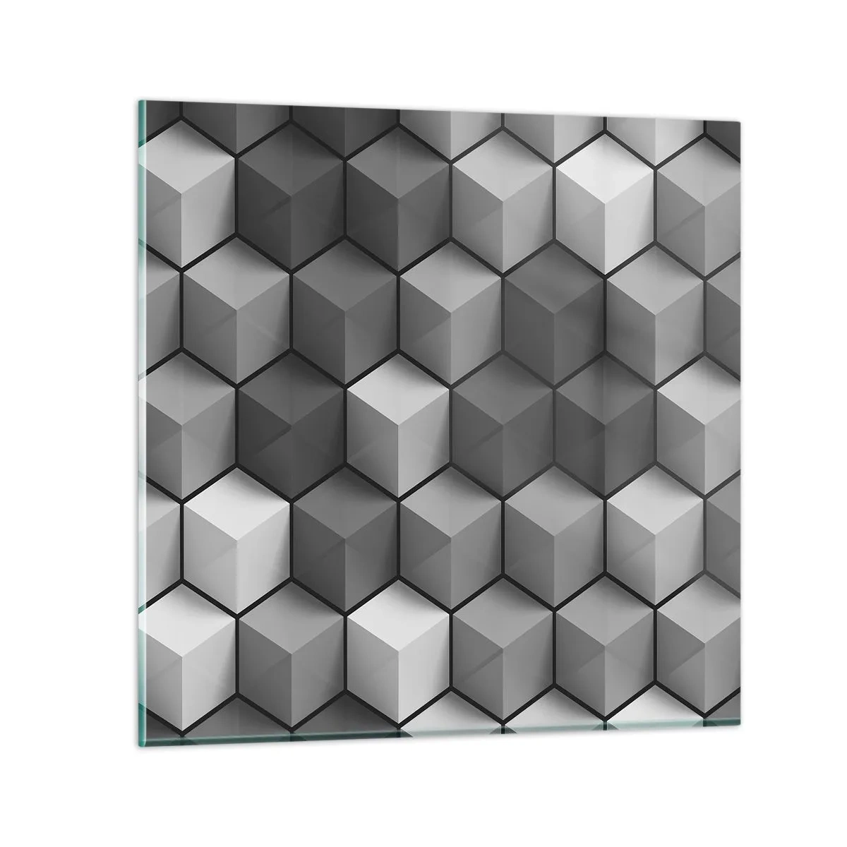 Obraz na skle - Kubistické puzzle - 60x60 cm