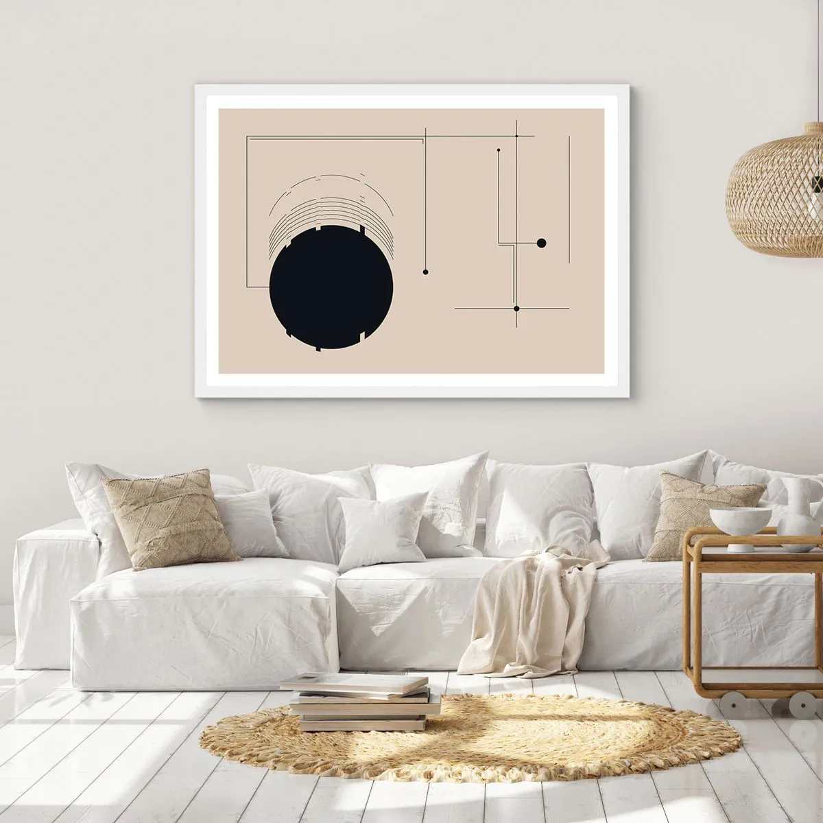 Plagát v bielom ráme - Pružná a dynamická kompozícia - 91x61 cm
