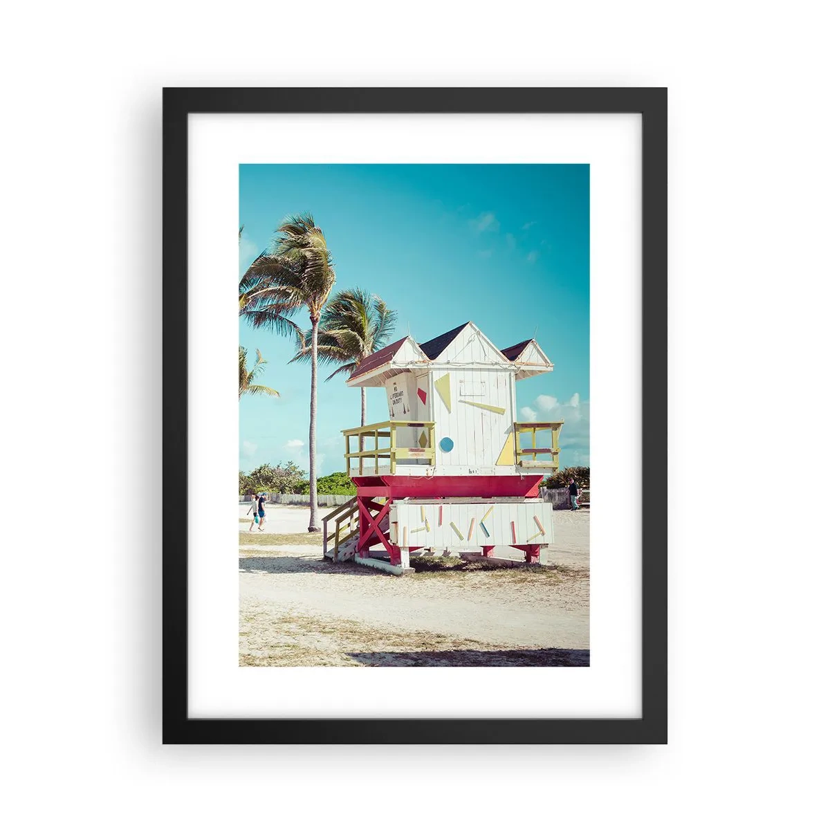 Plagát v čiernom ráme - Čaká ťa krásny deň - 30x40 cm