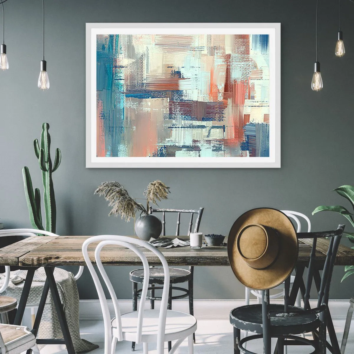 Plagát v bielom ráme - Dostať sa k svetlu - 100x70 cm