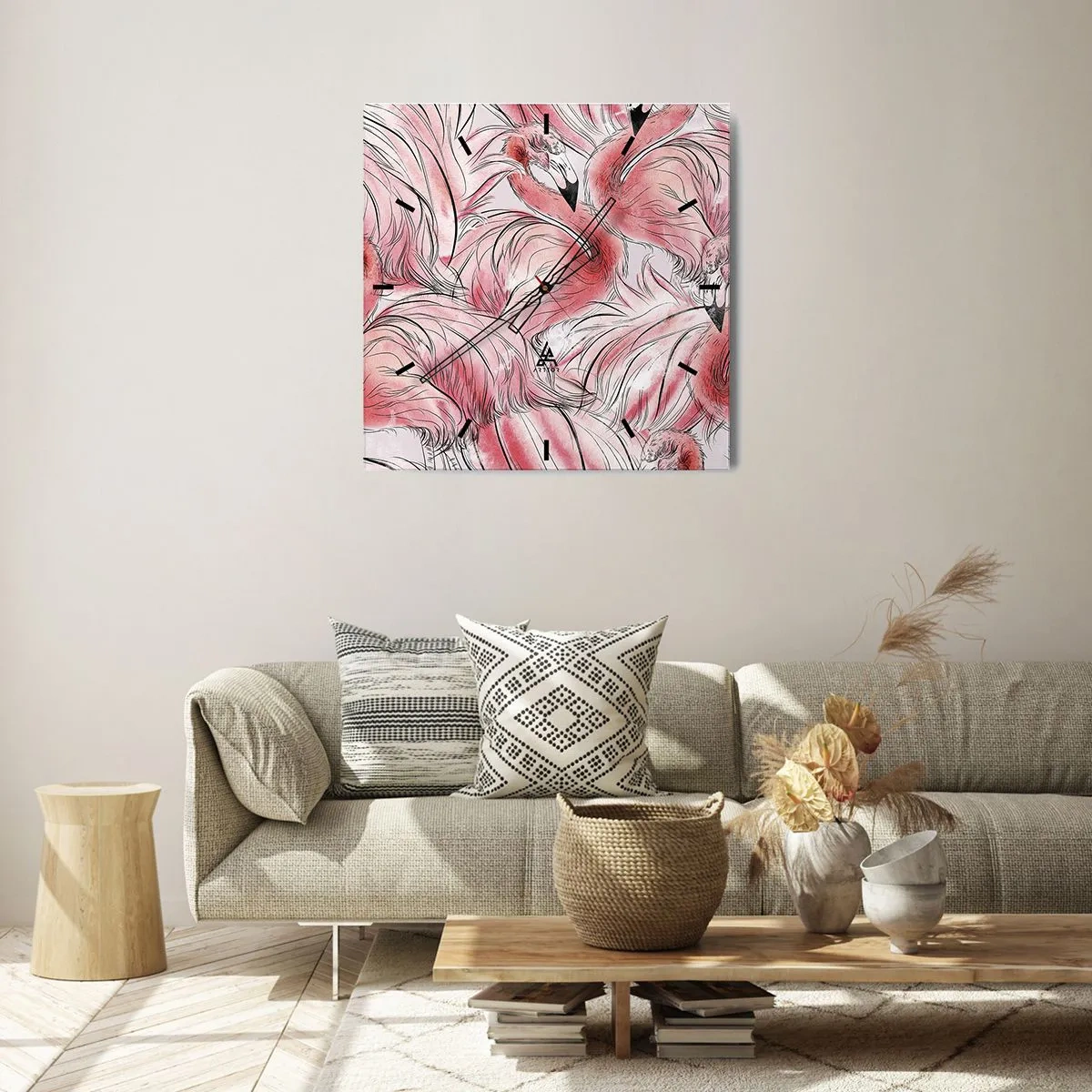 Nástenné hodiny - Vtáči corps de ballet - 40x40 cm